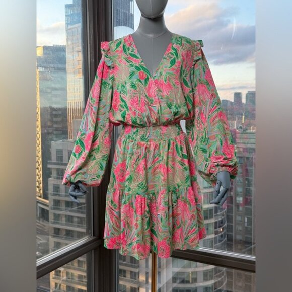 🆕 LILLY PULITZER 🧿 NWT Taviana Stretch Dress Coming in Hot Blue Horizon, Sz 10 - Picture 3 of 15